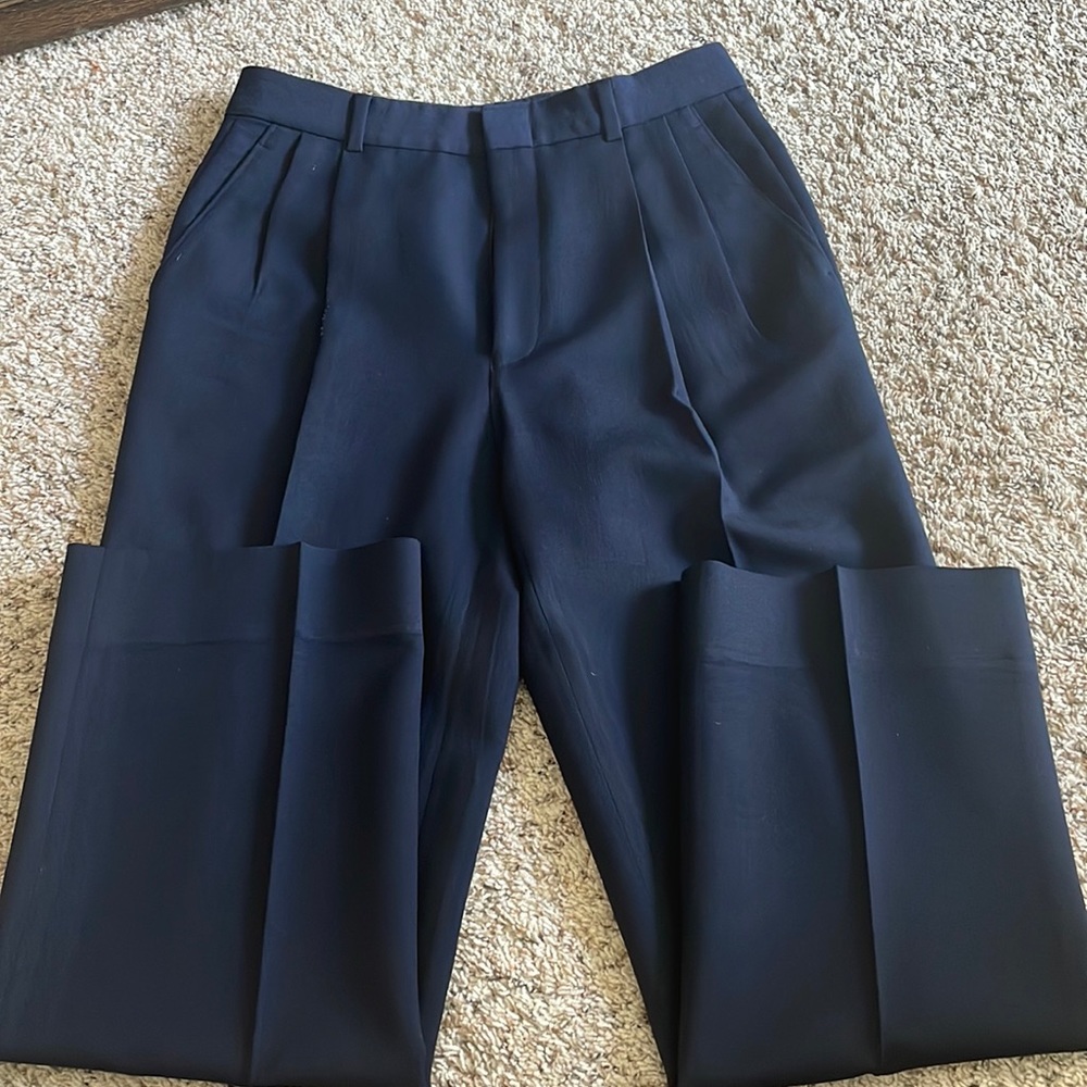 Custom navy blue women’s trousers